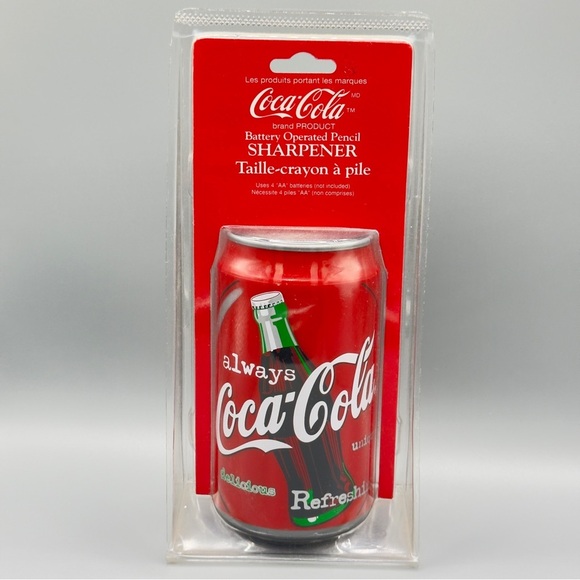 Sealed 1997 Coca-Cola Can Battery Pencil Sharpener – Vintage Novelty Collectible - Picture 1 of 7